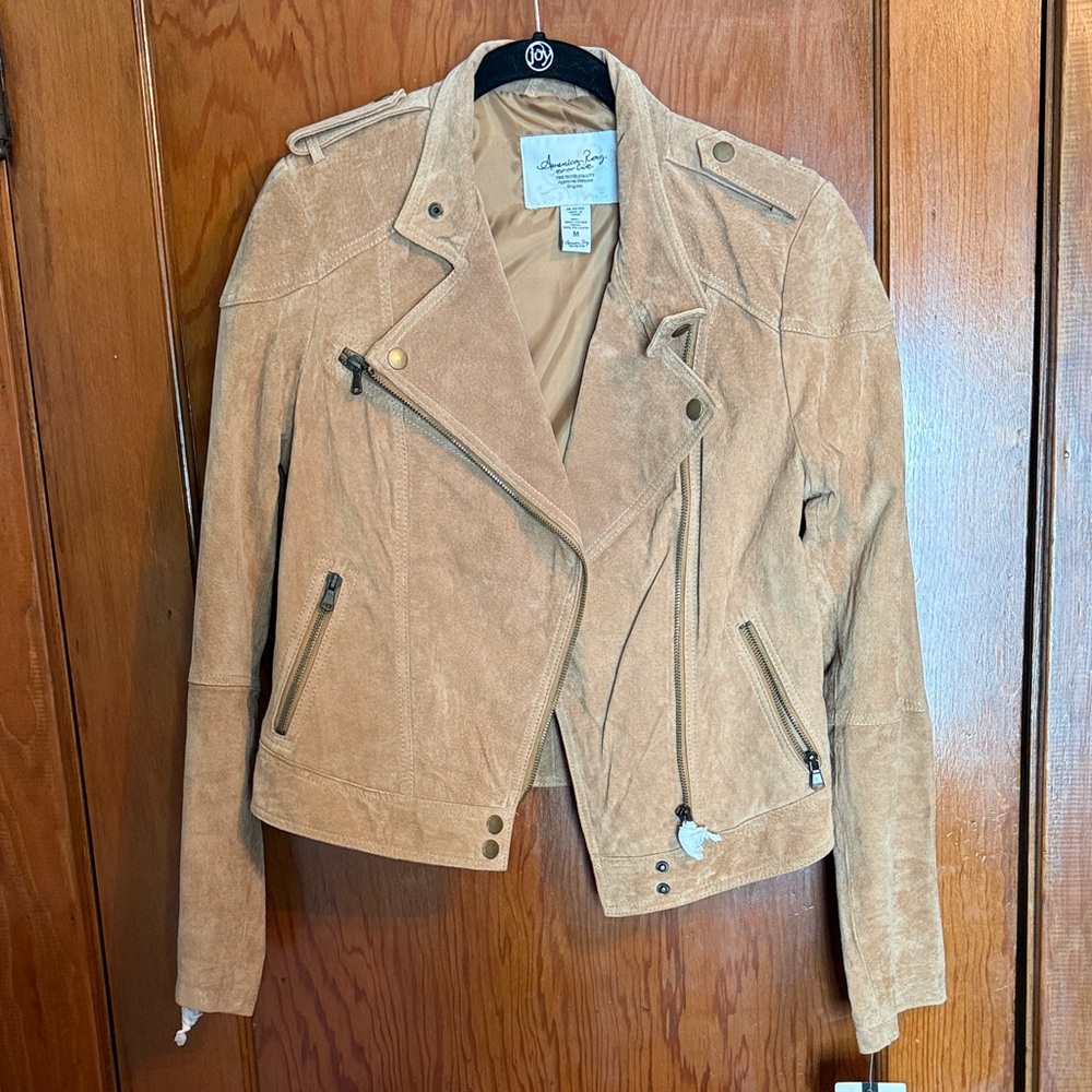 American Rag Light Brown Suede Leather Jacket